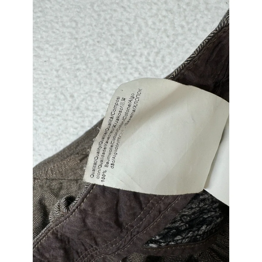 Hugo Boss Chino Pants Mens 52 Fits 34x32 Brown Herringbone Comfort Fit Golf